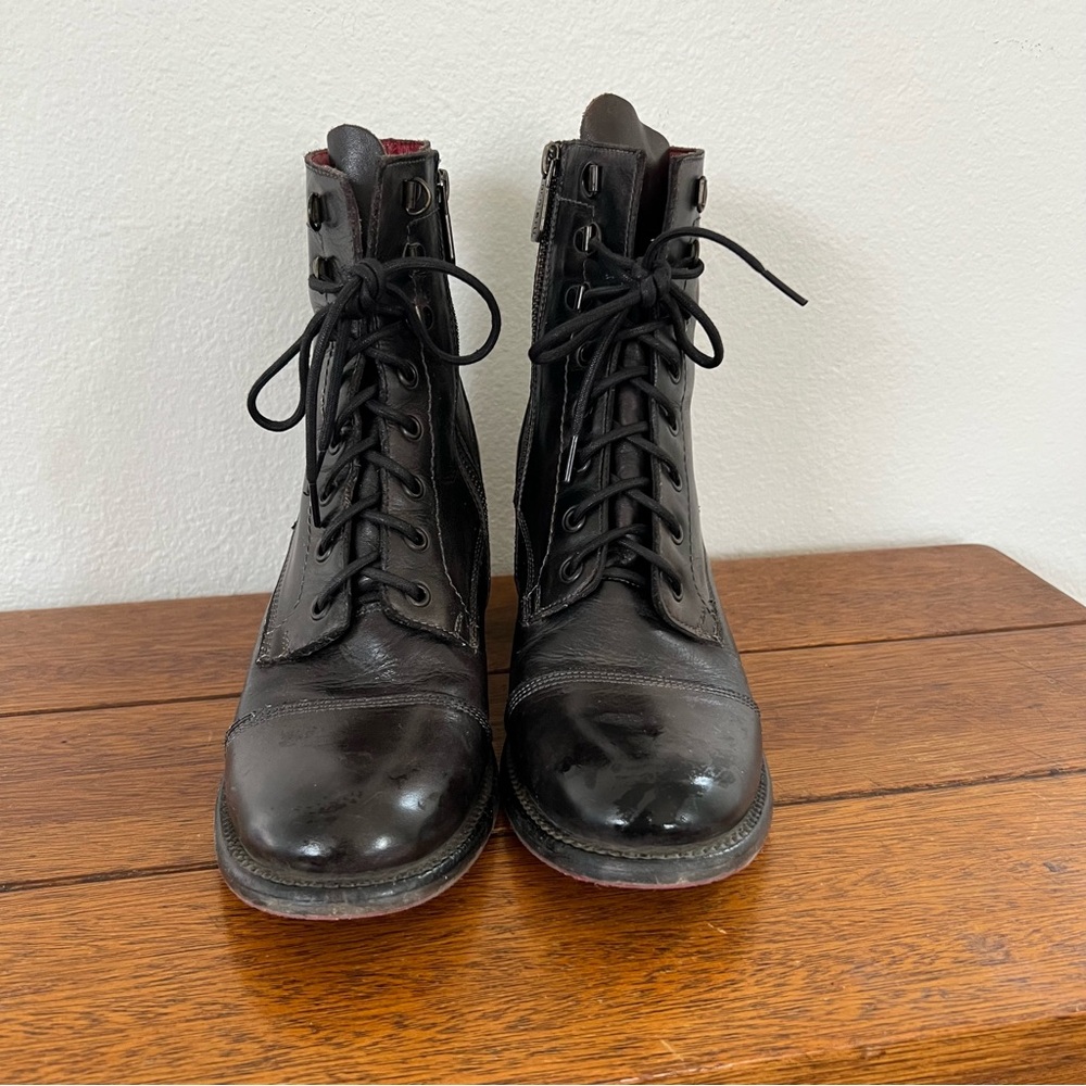 Free People heeled lace up boots